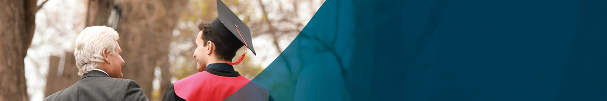 Father with son on graduation day