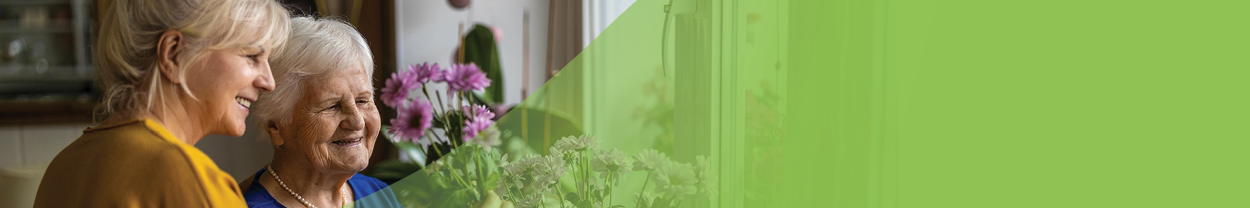 Mother and Daughter arrange flowers