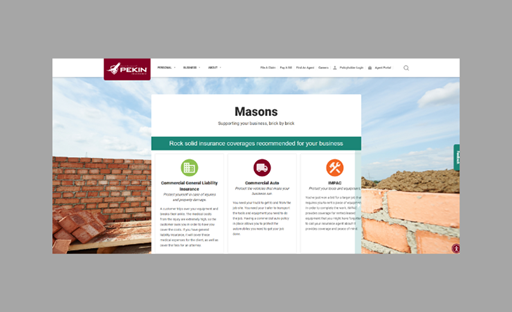 Masonry Landing Page
