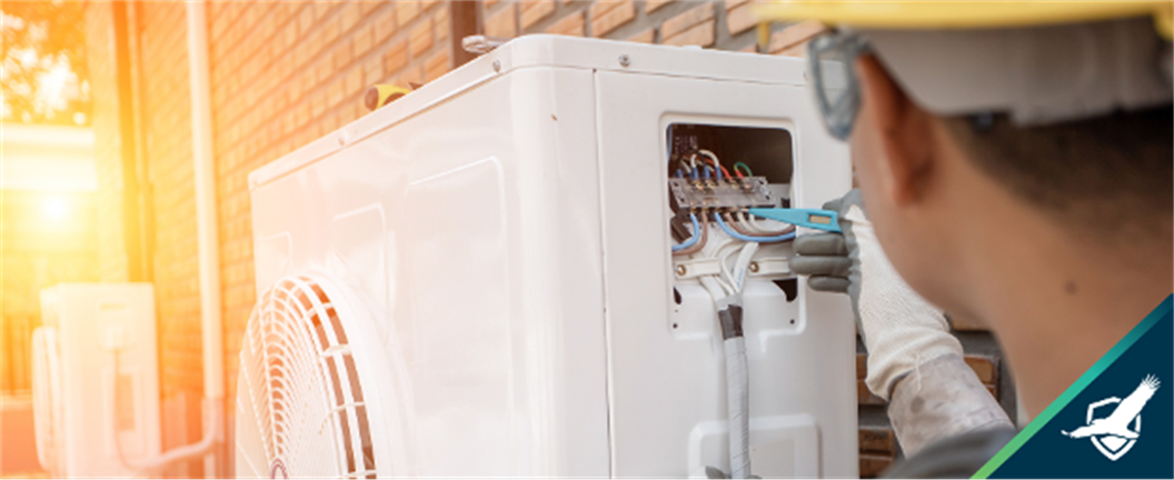 HVAC contractor working